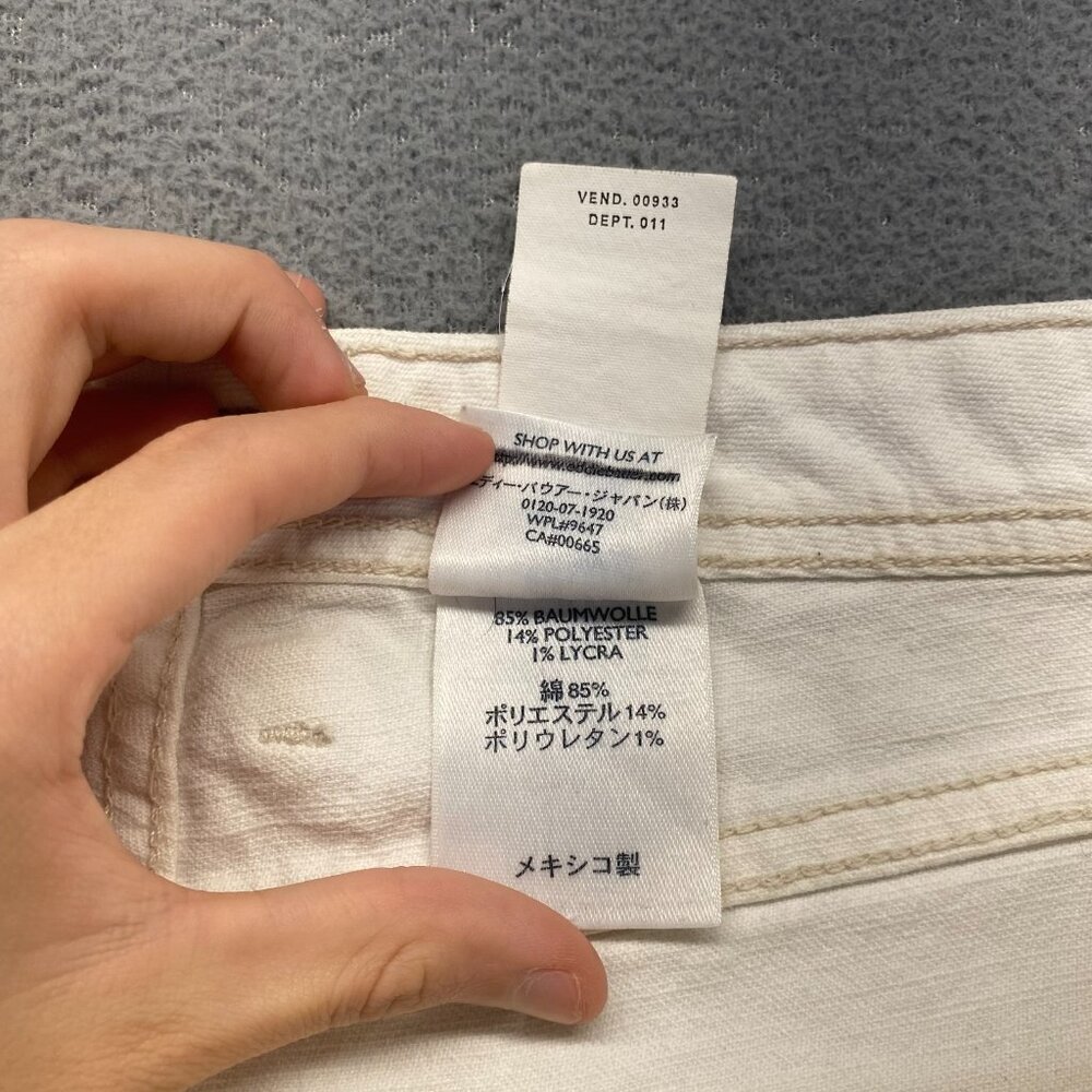 Eddie Bauer Classic Bootcut Jeans Women's White Size 12 Denim,Embroidery - Picture 9 of 12